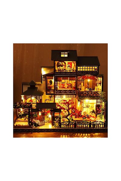CUTEBEE 3d Puzzle Diy Dollhouse, Yaquan Court, , 227 Pieces