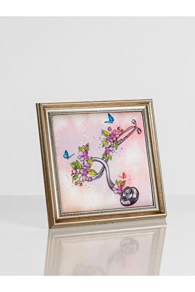 Prof Steteskop - Flori 100% mătase pictate manual, cadou decorativ