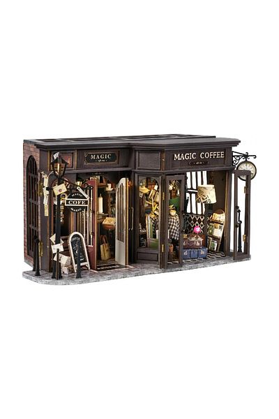 CUTEBEE 3d Puzzle, Diy Mini House, Magic Coffee, , 299 Pieces