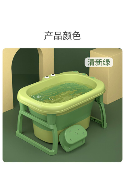 FULLJOY حوض استحمام للأطفال قابل للطي على شكل تمساح مع كرسي ,76*54*42.5 سم