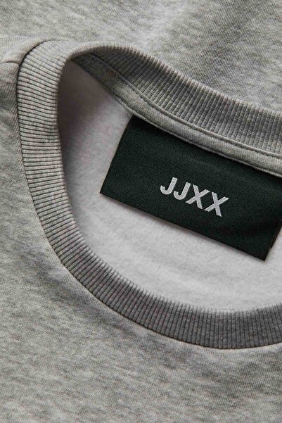 JJXX JXMERLE RLX SHORT LS CREW A GRI MEL Kadın Sweatshirt