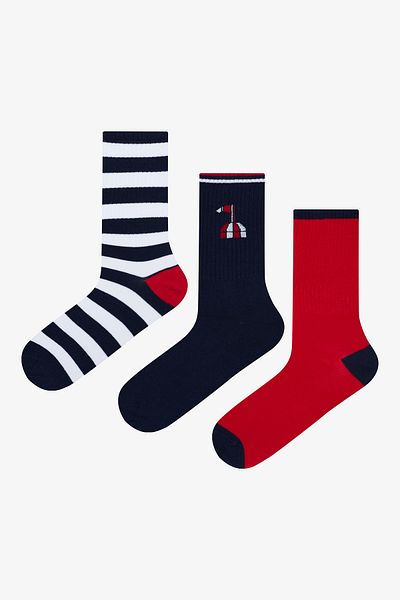 Penti Herren Stripe 3 Stück Multicolour Socken