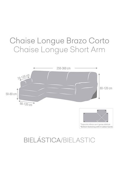 EYSA CONFECTIONES Left corner bi-elastic cover, Premium ROC, C/16 dark grey