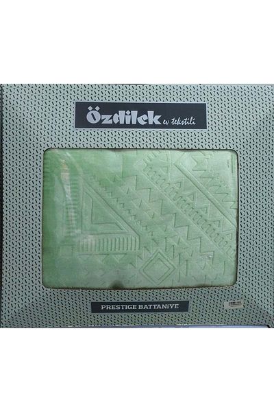 Özdilek Özdilek Prestige Thick Embos Double Blanket (220X240)-A.Green