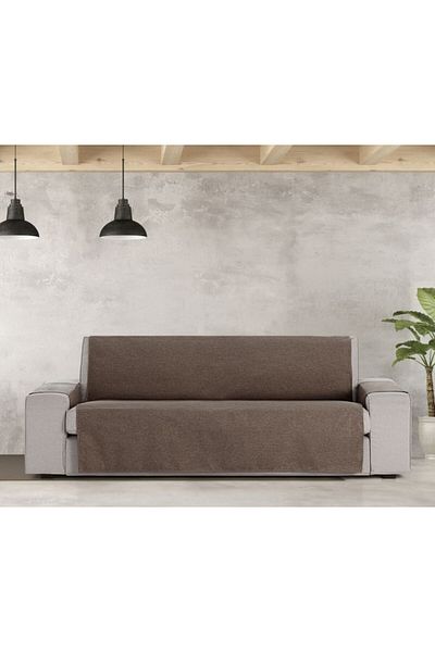 EYSA CONFECTIONES Practical 4-seater sofa cover 190cm, Valeria, C7 dark brown/gray