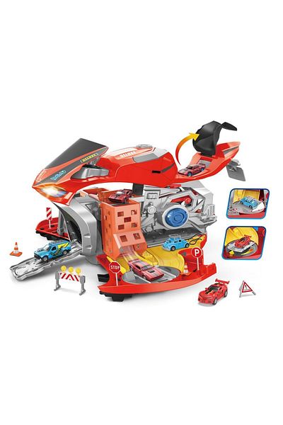 STEM Mini Racers Grand Entrance: 3-Car Gate &amp; 4 Die-Cast Racers (Lights &amp; Sounds!)