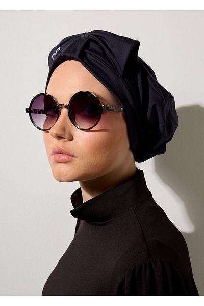 Mayovera Hijab Bonnet - Navy Blue with Bow
