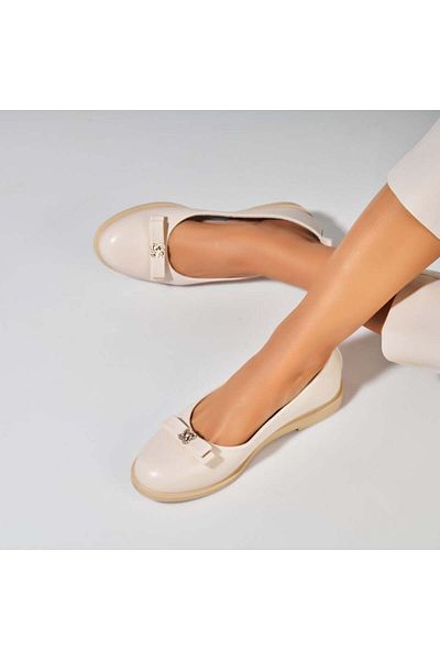 Joana Women's Ballerinas Beige Ecological Leather Markie