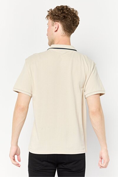 PAUL FRANK Men Regular Fit Graphic Print Short Sleeves Polo Shirt , Beige