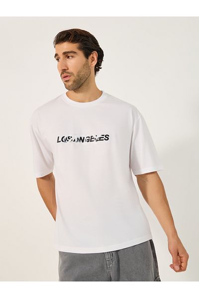 Styli Typography Print Short Sleeve Oversized T-Shirt