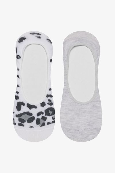 Penti 2 Pairs Cotton Leopard Patterned Ballerina Socks