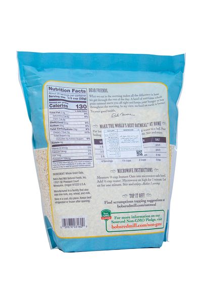 Bob's Red Mill Instant Rolled Oats Whole Grain 907 g