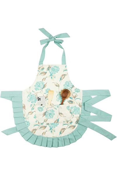 Neoviva șorț de bucătărie pentru copii, bumbac, albastru deschis/bej