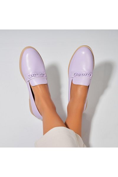 Joana Women's Ballerinas, Purple Eco-Leather, Henly