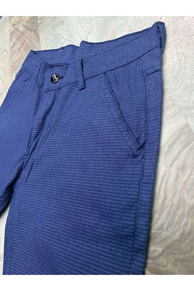 WKM Men's Summer Slim Fit Cut Lycra Ankle Length Plaid Fabric Trousers