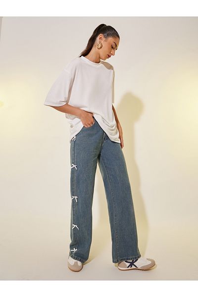 Take Two By Styli Embroidered Round Neck Short Sleeves T-Shirt