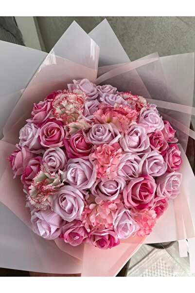 cloudhome 41 li pembe karanfil pembe gül kız isteme çiçeği çikolata harici sa...