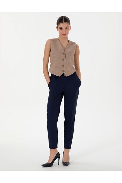 Pierre Cardin Navy Blue Fabric Trousers 50307257 -Vr033