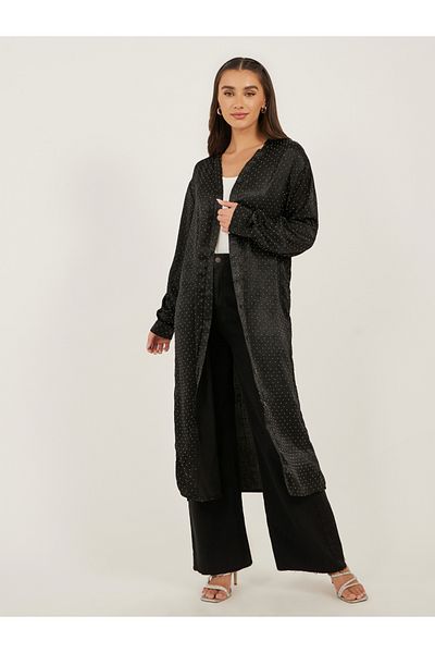 Styli Printed Regular Fit Midi Length Buttoned Kimono