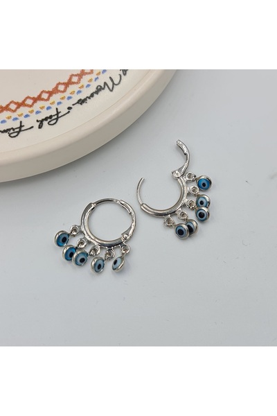 SE Jewellery Collection Selin Ersoy Gümüş Renk Shakira Model Sallantılı Nazar...