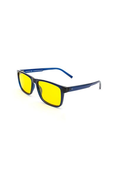 Focus On Eyewear نظارات موستار المستقطبة المضادة للضوء باللون الأزرق الداكن