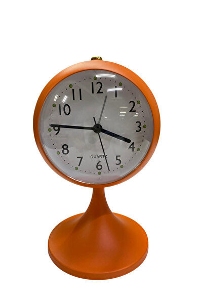 Yenbu Şık turuncu dekoratif vintage saat, 17 cm, alarm özellikli, şıklık ve f...