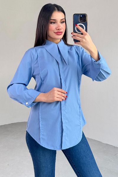 Cappmoda GML-13258 Cămașă cu guler ascuns cu nasturi ascunse