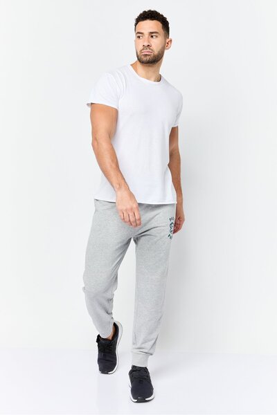 PAUL FRANK Men Regular Fit Brand Logo Jogger Pants, Grey