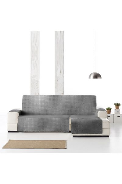 EYSA CONFECTIONES Quilted right corner cover Extra 290cm, Oslo, C/6 grey