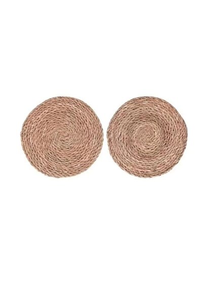 BALSA Bls Sgs20 Brown Wicker Trivet 20 cm Set of 2