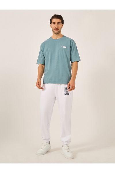 Styli Acid Washed Oversized T-Shirt with Contrast Embroidery
