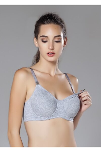 MOONLİGHT Kadın Gri Önden Açılabilen Emzirme Sütyeni MML10880