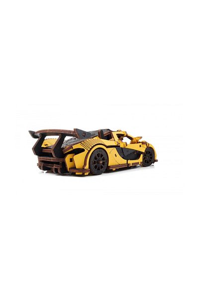 EWA 3d Puzzle, Yellow Race Car, , Wood, 237 Pieces