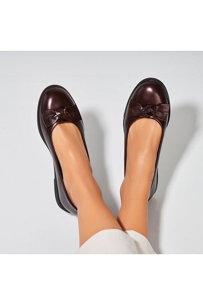 Joana Women's ballerinas, ecological leather, Bordeaux Avien