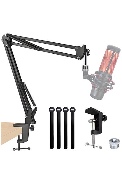 COOYA Mic Stand, Adjustable Suspension Boom, for HyperX QuadCast, S RGB USB