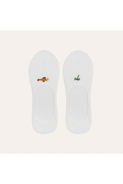 Mudo NAKIŞLI İKİLİ GÖRÜNMEZ ÇORAP