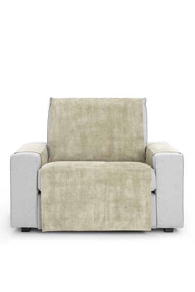 EYSA CONFECTIONES Velvet armchair cover, practical, Turin, C1 ecru