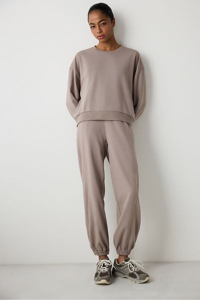 Penti Stitch Detailliertes Active Mink Sweatshirt