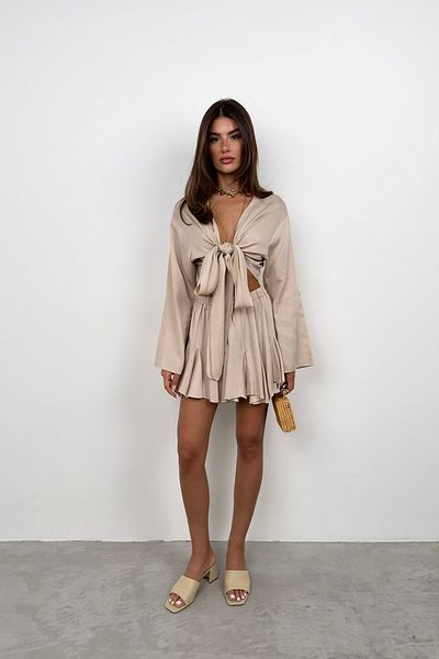 Black Fashion Fusta Kilo cu talie elastică de culoare piatră