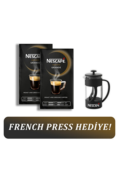 Nescafe Grande Filtre Kahve 500 Gr 2 Adet + French Press