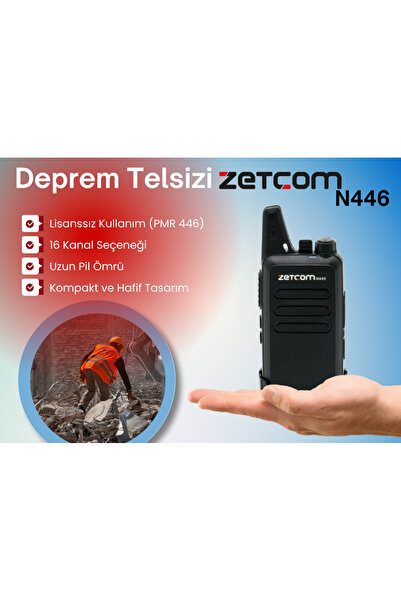 ZETCOM Deprem Telsizi Zetcom N446 2Li Paket