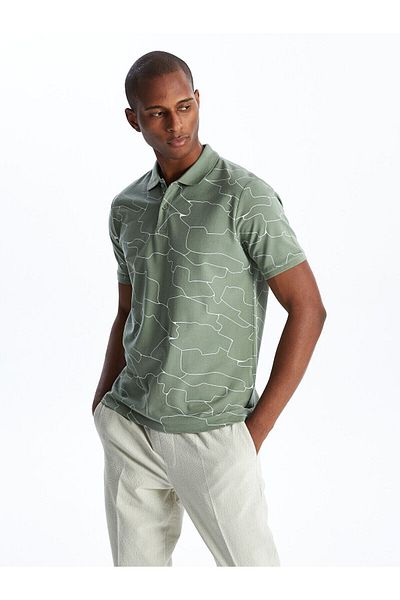 LC Waikiki Polo Neck Short Sleeve Patterned Pique Men's T-Shirt