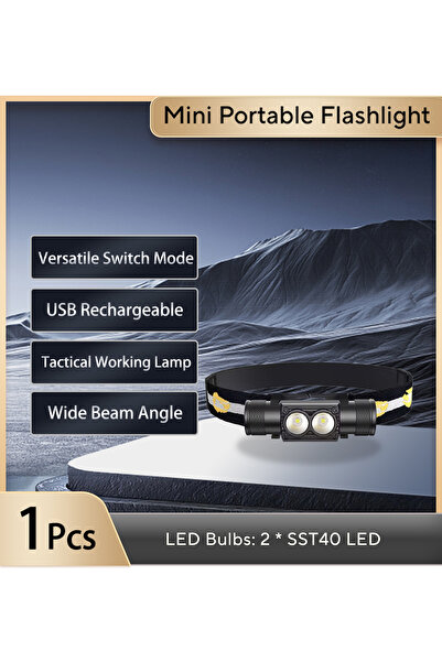 Choice مصباح أمامي H25S 18650 مصباح أمامي مزدوج SST40 LED 1200 لومن قابل لإعا...