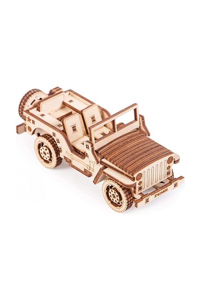 Wood Trick Mechanical 3D Jigsaw Puzzle, SUV Military, WT, Wood, 72 pieces