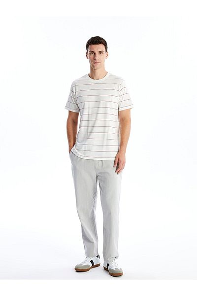 LC Waikiki Crew Neck Short Sleeve Striped Men's T-Shirt