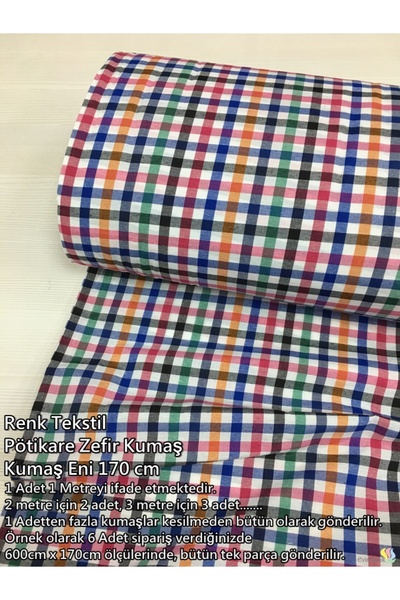 Renk Tekstil Pötikare Zefir Metrelik Kesim Kumaş - Hobi - Dikiş - Tasarım