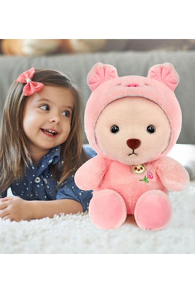 Pababo Hooded Pufi Teddy Bear