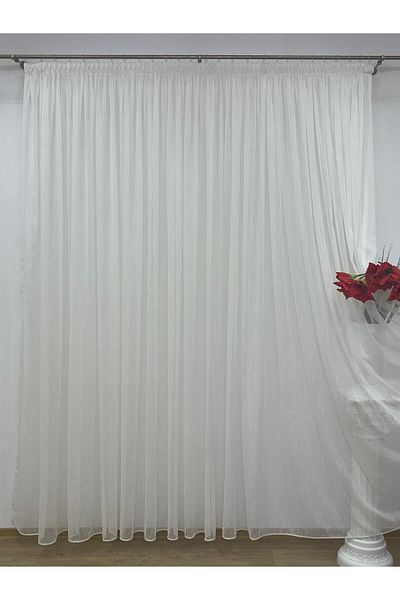 Liz Line Embroidered curtain, ivory color, Borangique by Liz Line collection, with drapery, 700x245cm - PD0107