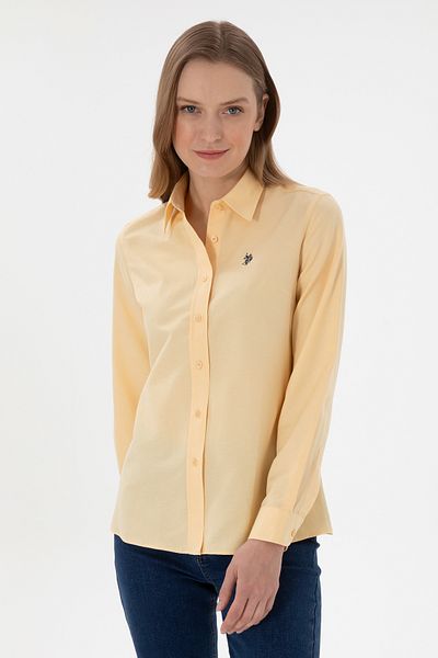 U.S. Polo Assn. Women's Beige Long Sleeve Basic Shirt 50307726 -Vr011