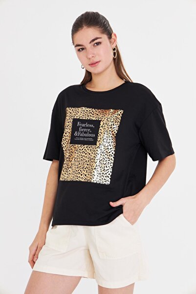 TIFFANY&TOMATO Baskılı Basic T-Shirt